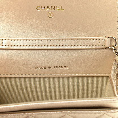 Chanel Metallic Lambskin Quilted Flap Chain Waist Bag Gold 6 of 12