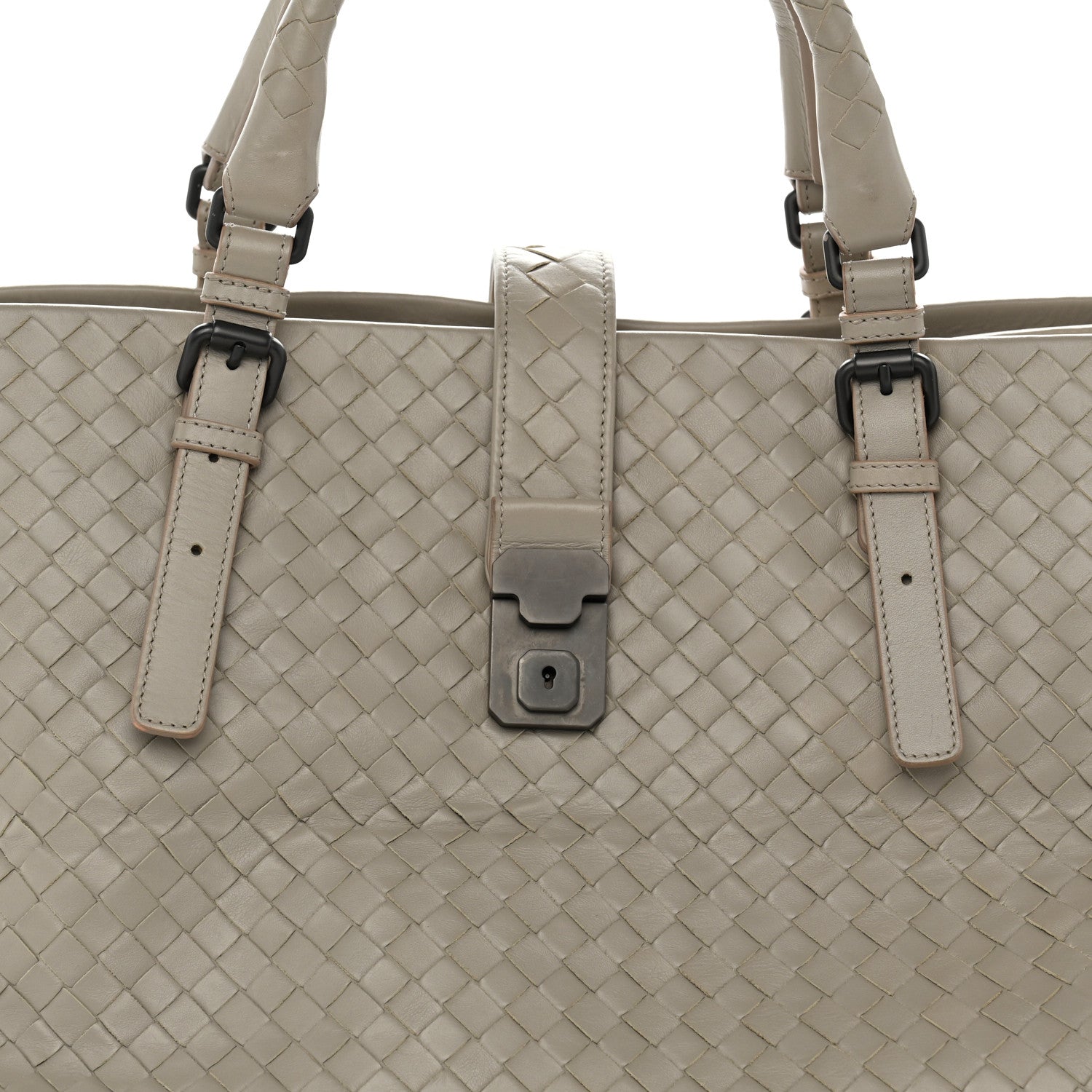 Bottega Veneta Nappa Intrecciato Large Roma Tote Fume 8 of 10