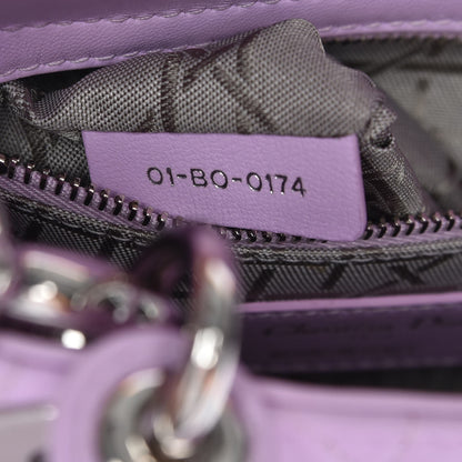 Christian Dior Lambskin Cannage Mini Lady Lilac 7 of 8