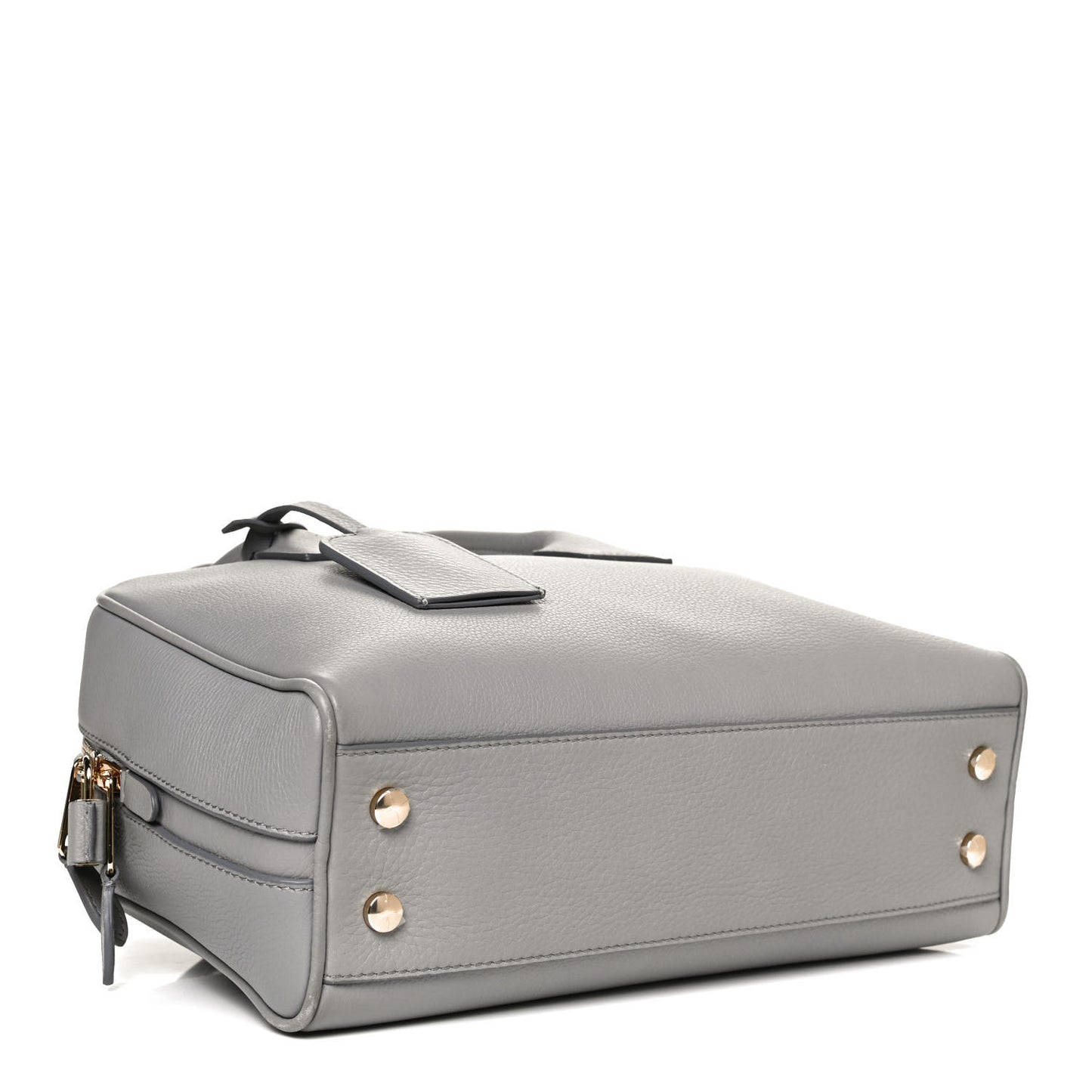 Soft Grain Calfskin Half Cube Bag Bright Cloud Grey