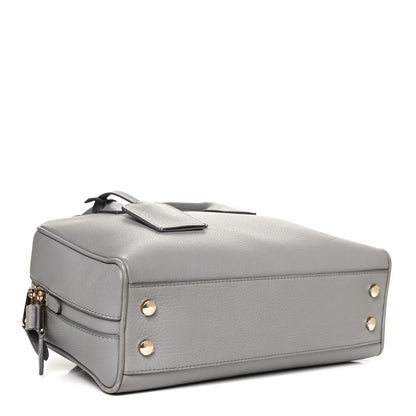 Burberry Soft Grain Calfskin Half Cube Bag Bright Cloud Grey 4 of 12