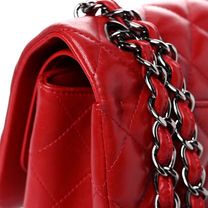 Chanel Lambskin Quilted Jumbo Double Flap Red 25 of 26
