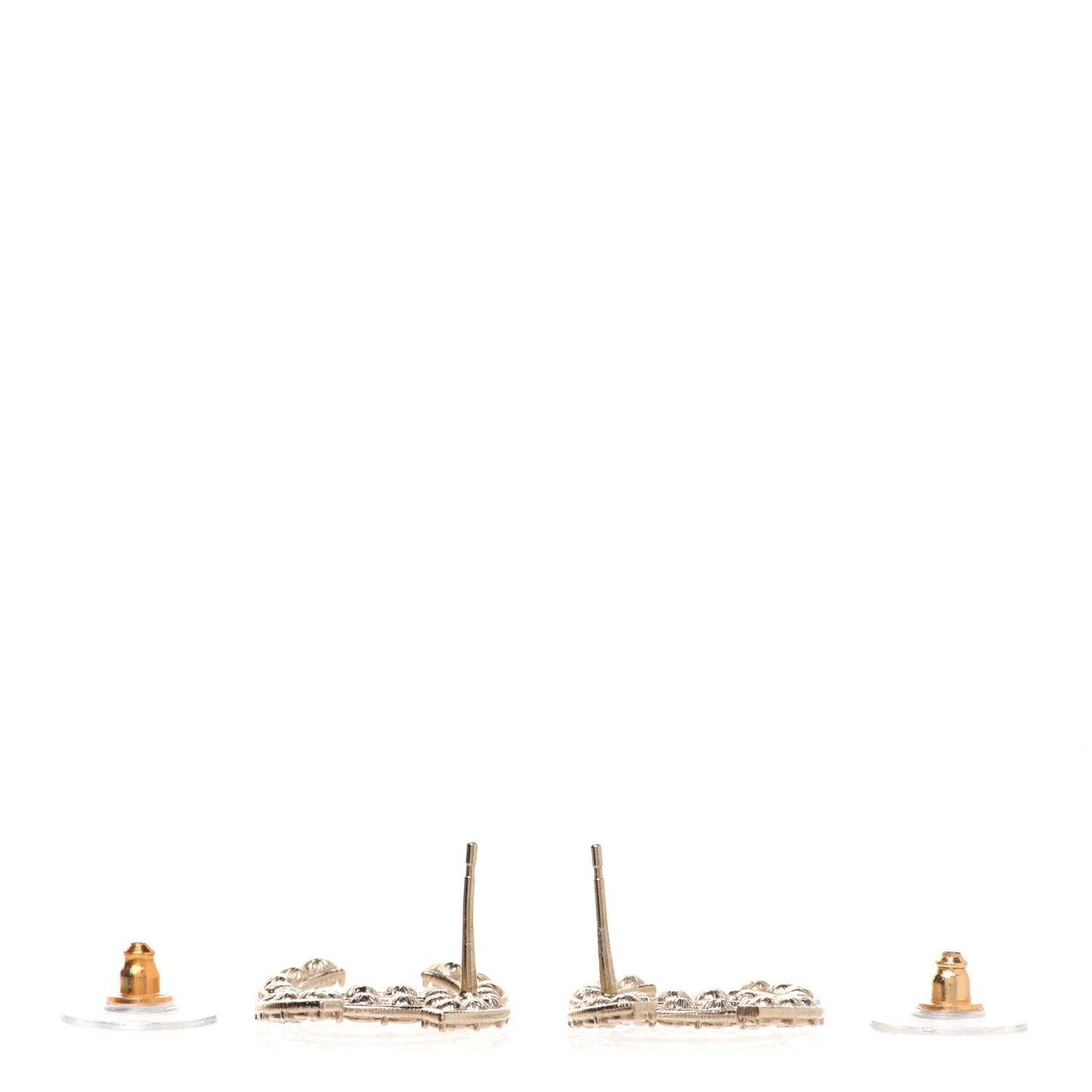 Crystal CC Large Stud Earrings Gold