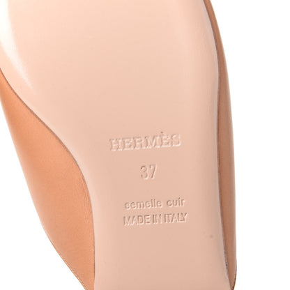 Hermes Calfskin Tangeria Mules 37 Naturel 8 of 11