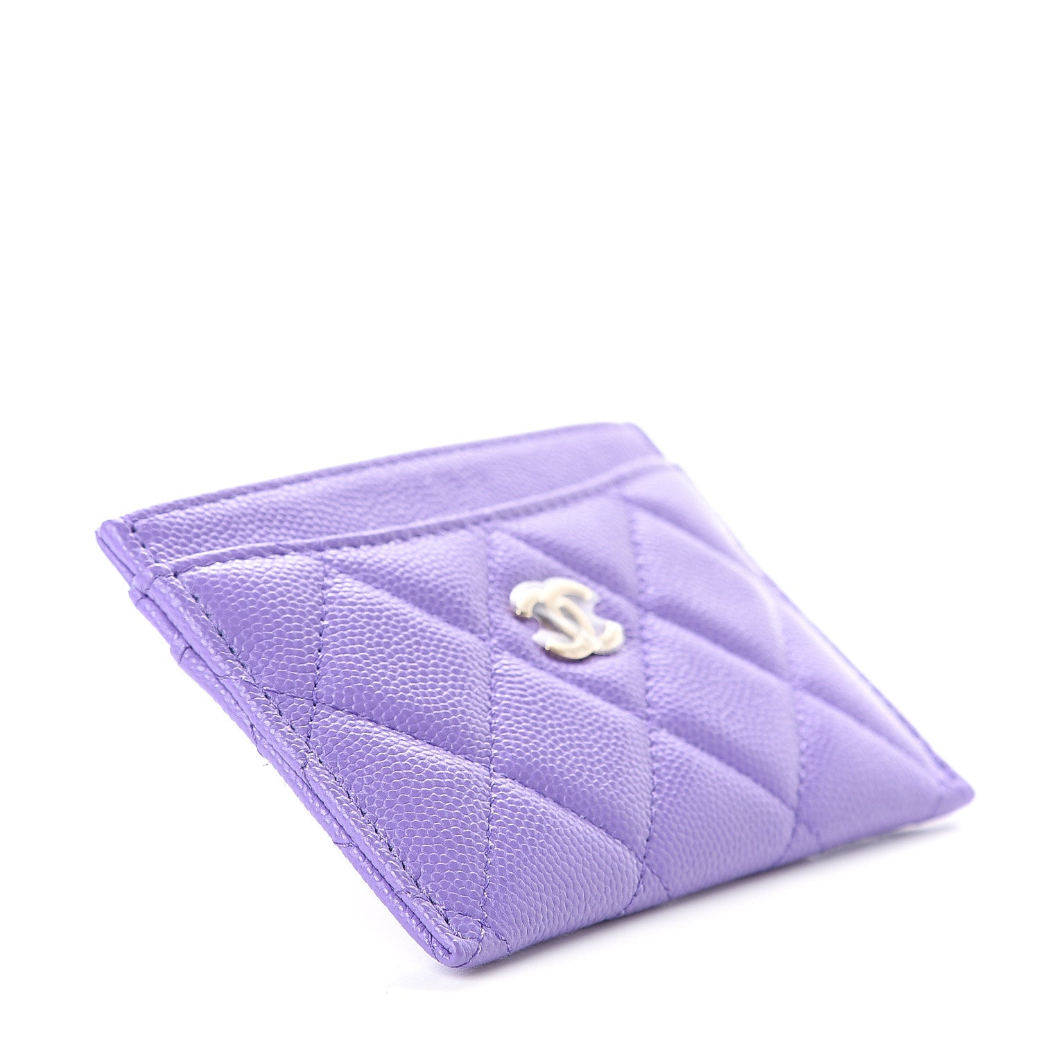 Chanel Caviar Quilted Card Holder Purple 3 of 7