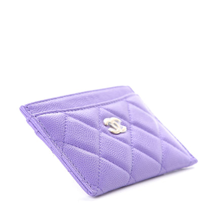 Chanel Caviar Quilted Card Holder Purple 3 of 7