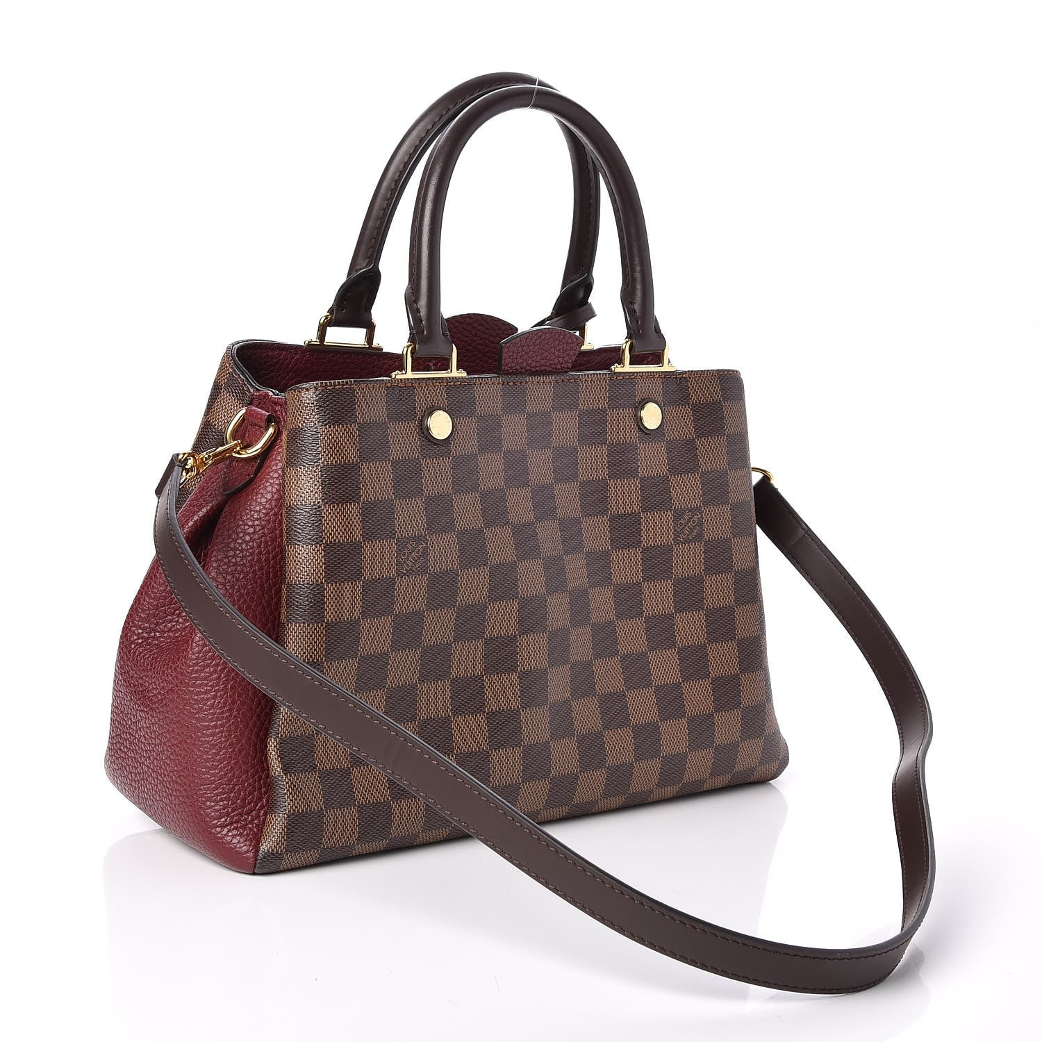 Louis Vuitton Damier Ebene Cuir Taurillon Brittany Bordeaux 4 of 8