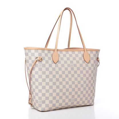 Louis Vuitton Damier Azur Neo Neverfull MM Rose Ballerine 3 of 10