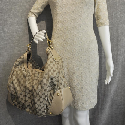 Gucci Monogram Large Jockey Hobo 2 of 9