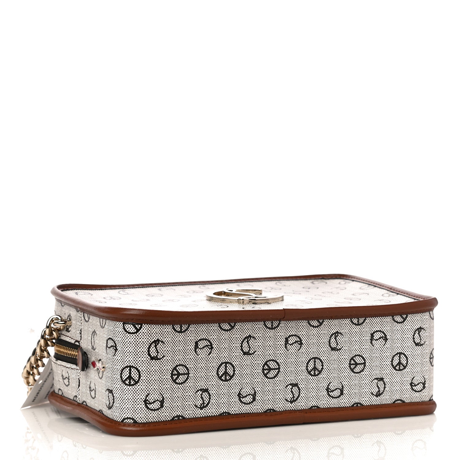 Christian Louboutin Radioloubi Peace Toile Shoulder Bag Cuoio 4 of 10