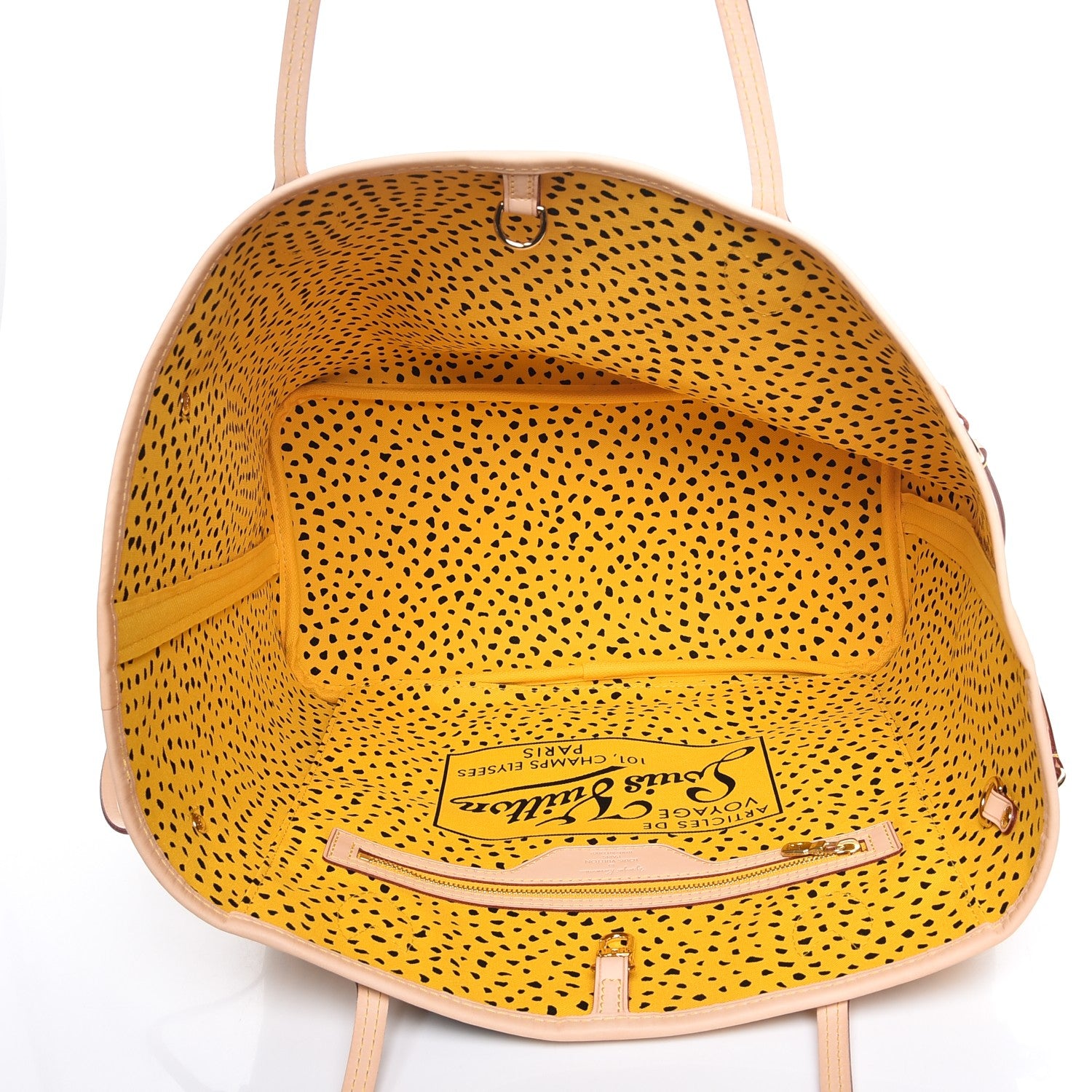 Louis Vuitton Monogram Kusama Waves Neverfull MM Yellow 5 of 7