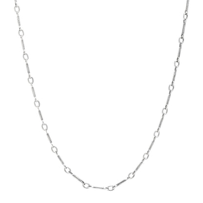 Tiffany Sterling Silver Ziegfeld Bar Chain Necklace 1 of 4