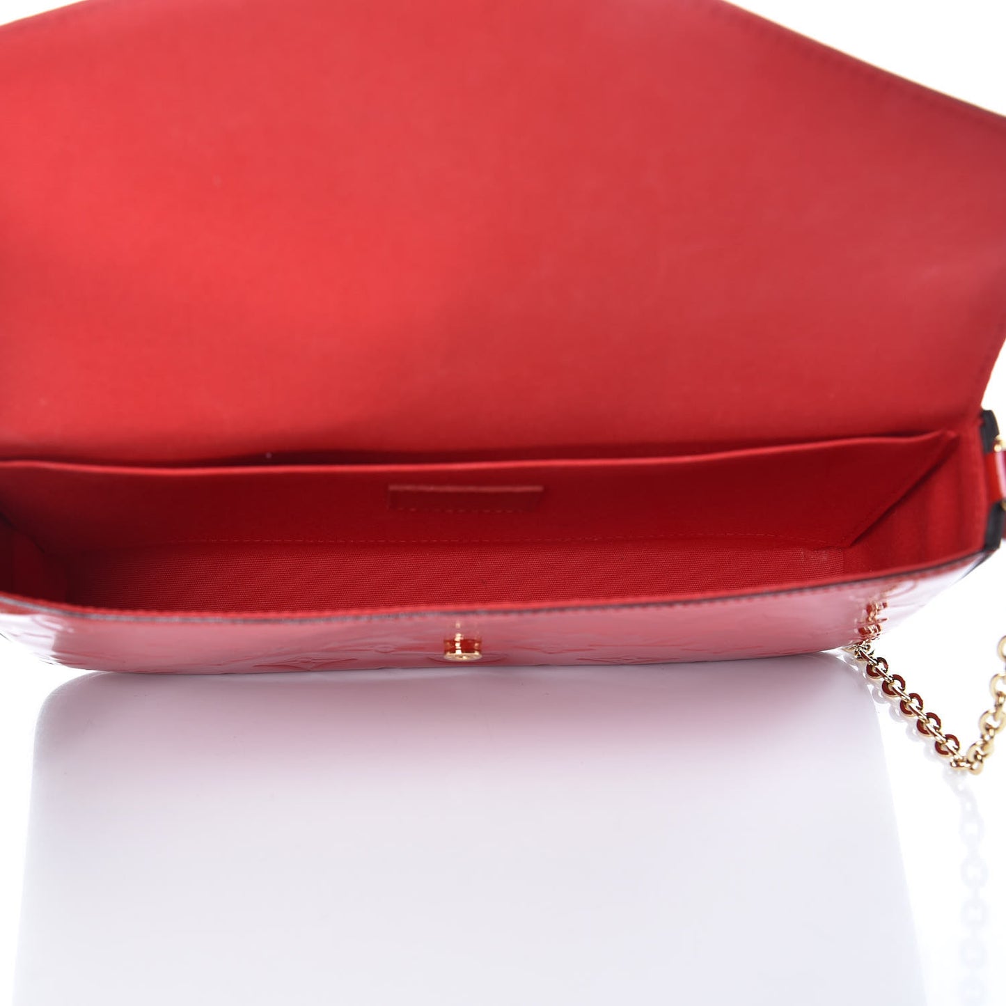 Vernis Felicie Pochette Chain Wallet Cherry