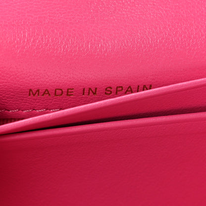 Chanel Shiny Goatskin Quilted Chanel 19 Flap Wallet Dark Pink 6 of 10