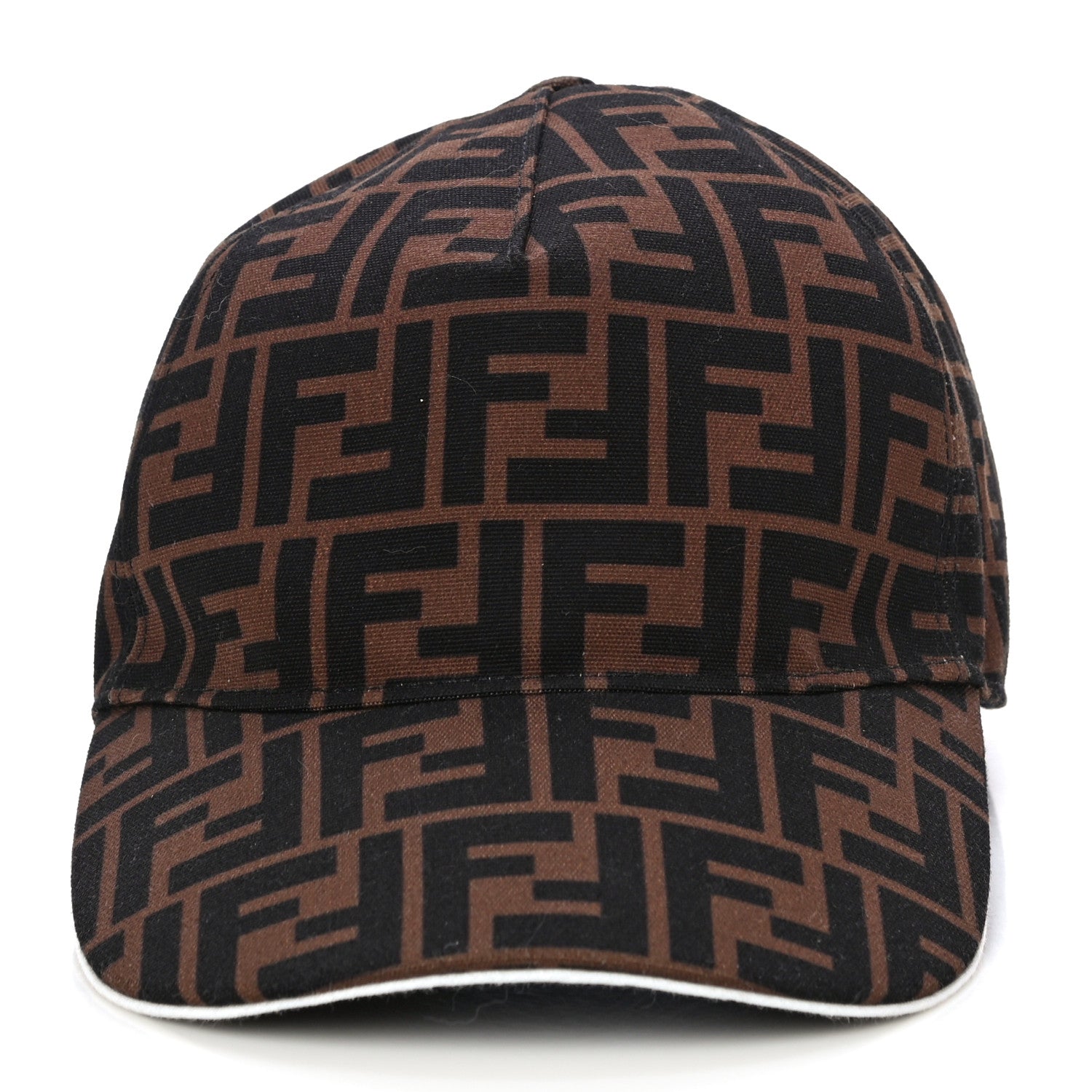 Fendi Canvas FF Reloaded Baseball Hat Tobacco White 3 of 8
