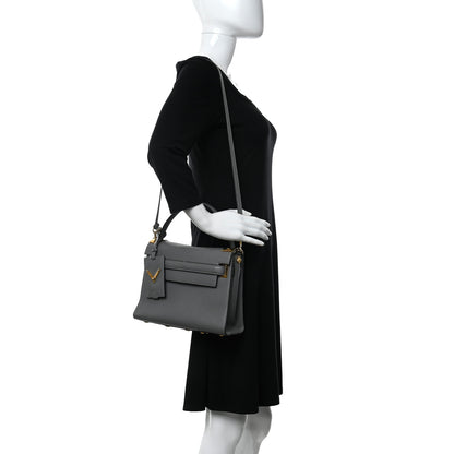Valentino Garavani Grained Calfskin Small My Rockstud Frame Bag Gray 2 of 12