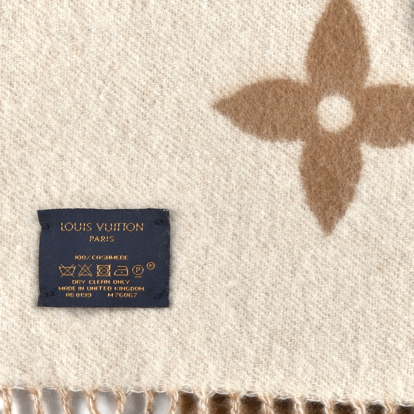 Cashmere Monogram Reykjavik Scarf Sable