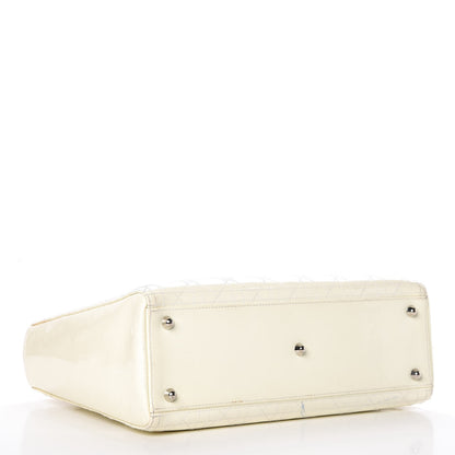 Christian Dior Patent Cannage Large Lady Dior White 4 of 14