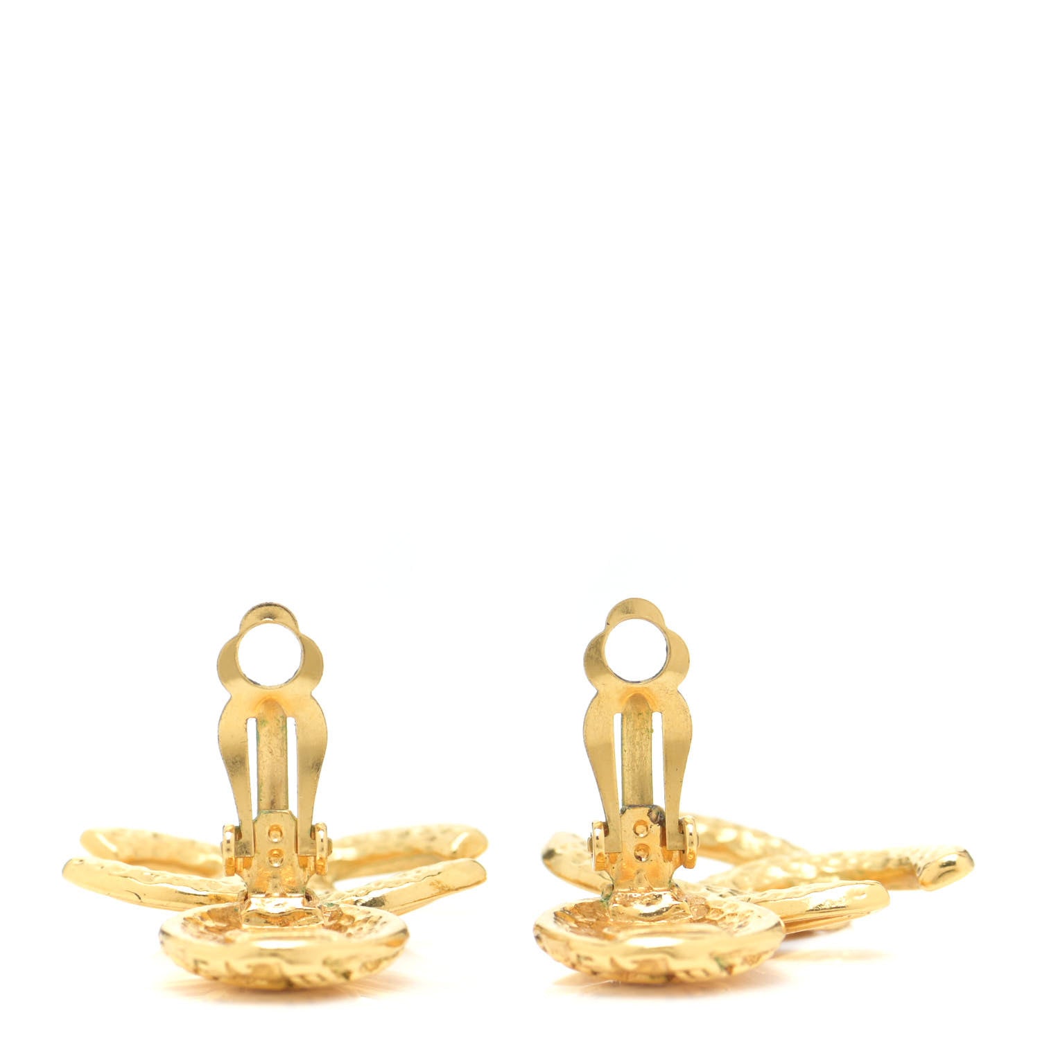 Chanel CC Drop Clip On Earrings Gold 3 of 5