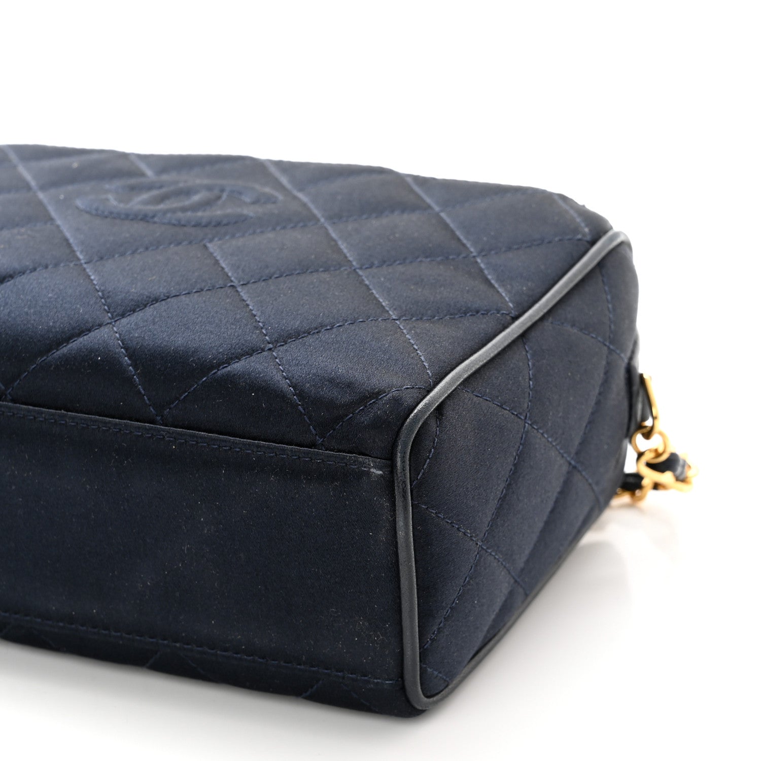 Chanel Satin Diamond Quilted Tassel CC Camera Case Black 11 of 11