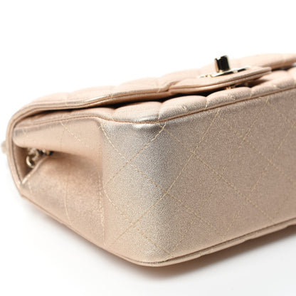 Chanel Metallic Lambskin Quilted Mini Square Flap Gold 6 of 10
