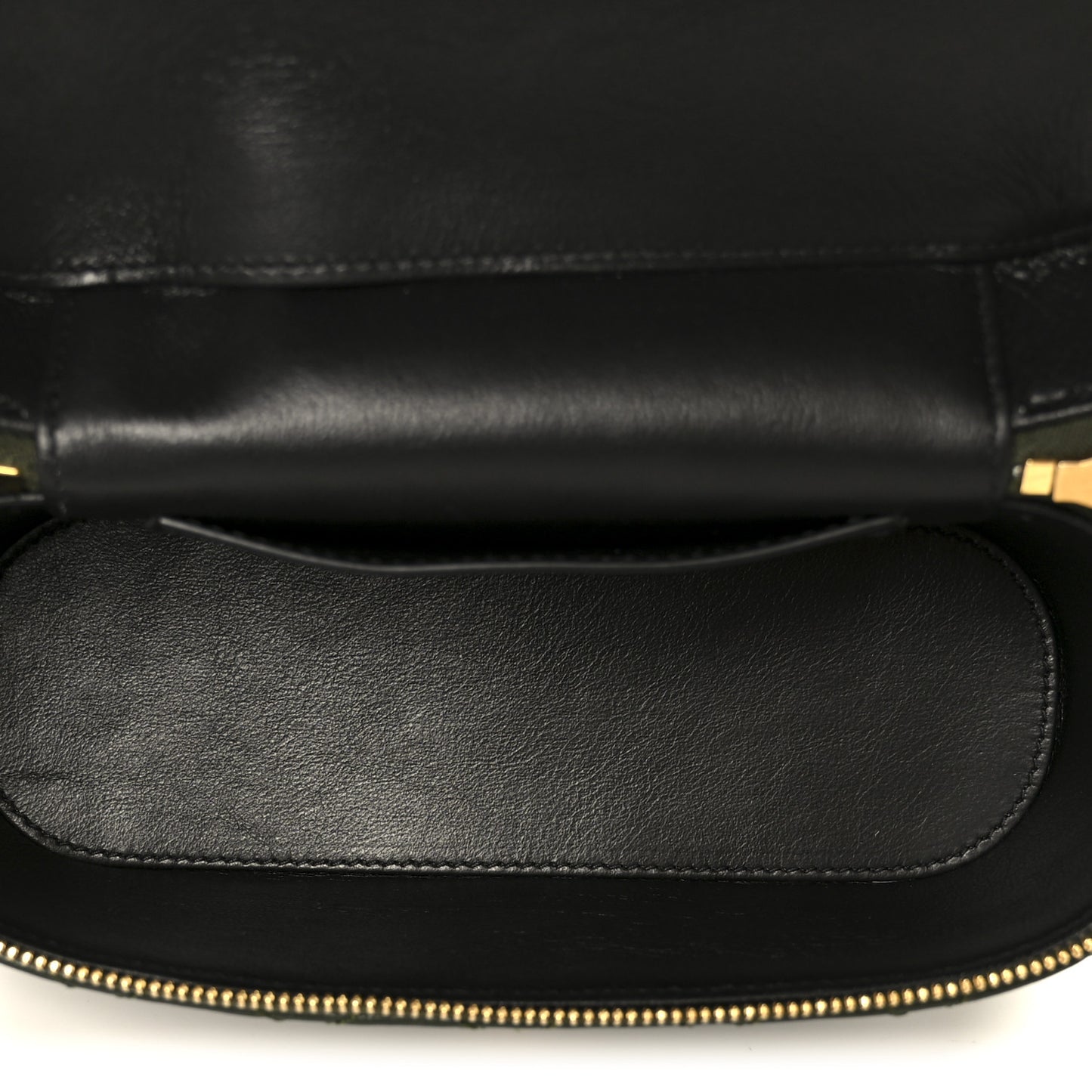 Lambskin Quilted Mini Gaby Vanity Case Olive Wood