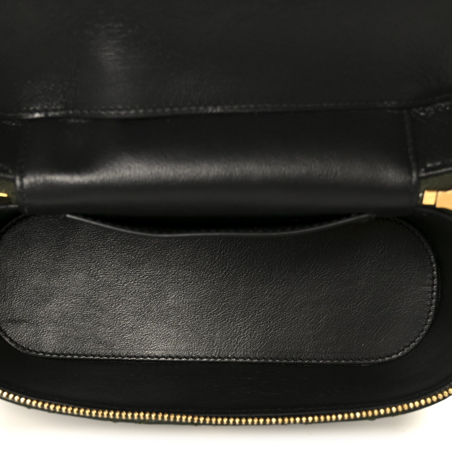 Saint Laurent Lambskin Quilted Mini Gaby Vanity Case Olive Wood 5 of 10