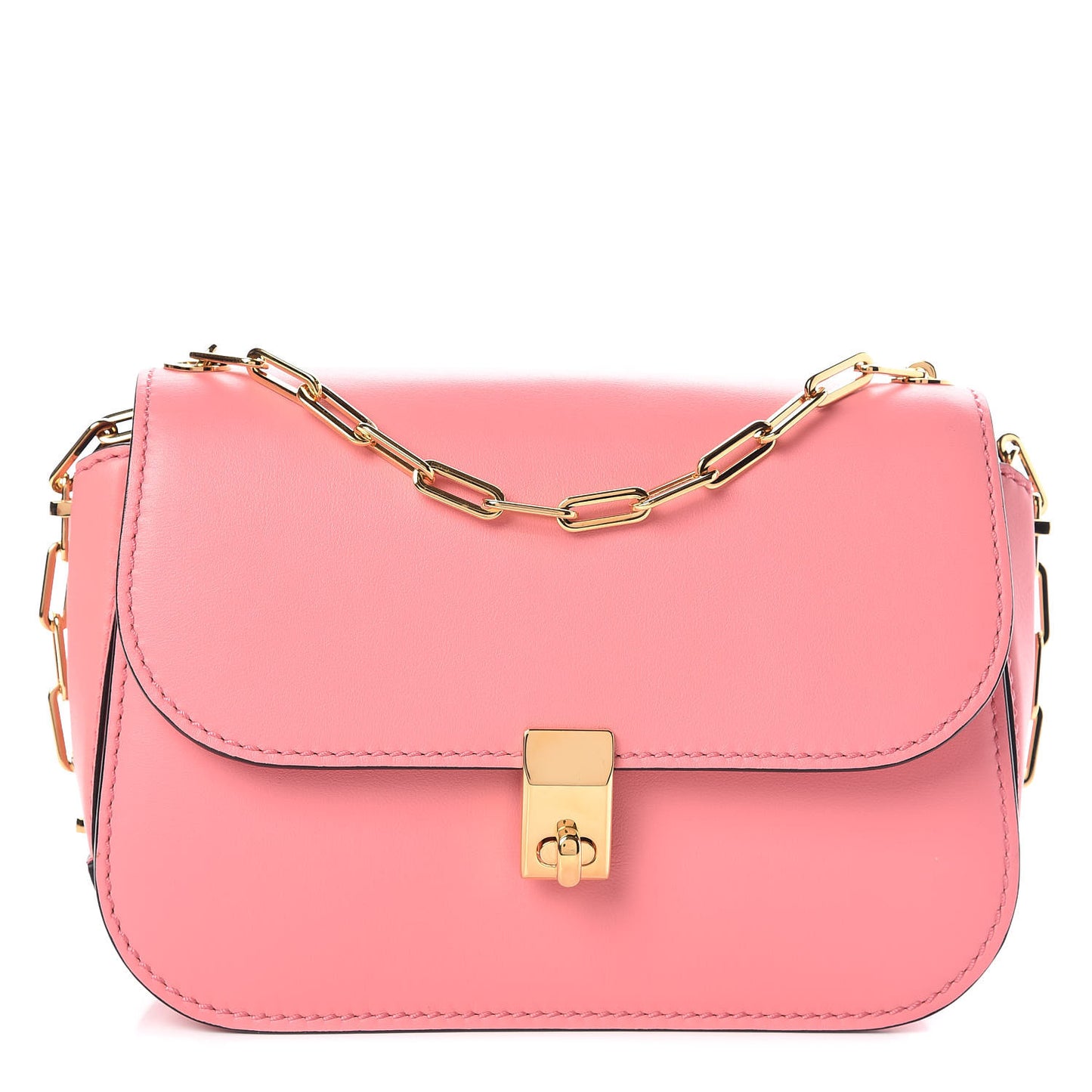 Vitello Chain Flap Bag Paradise Rose