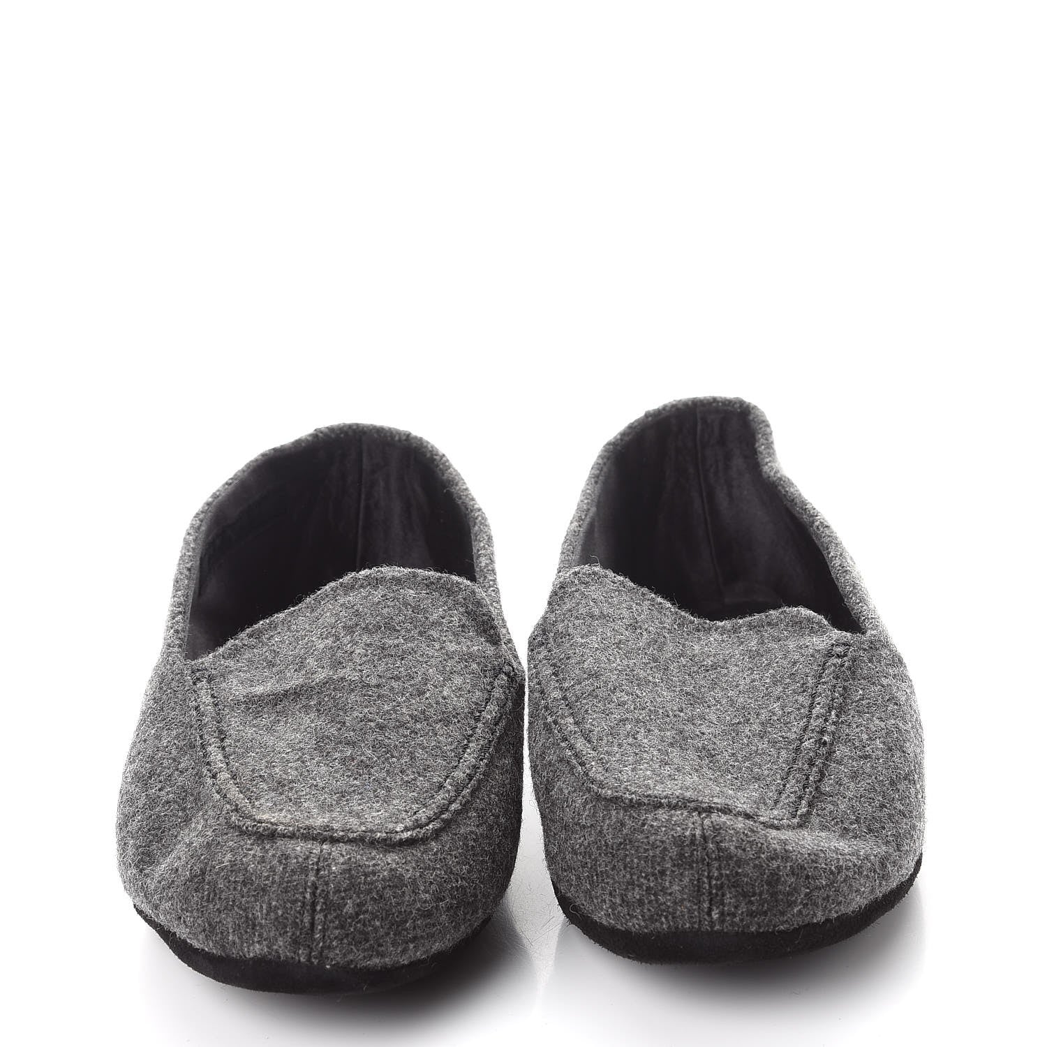 Prada Felt Slippers Loafers 37 Anthracite 2 of 12