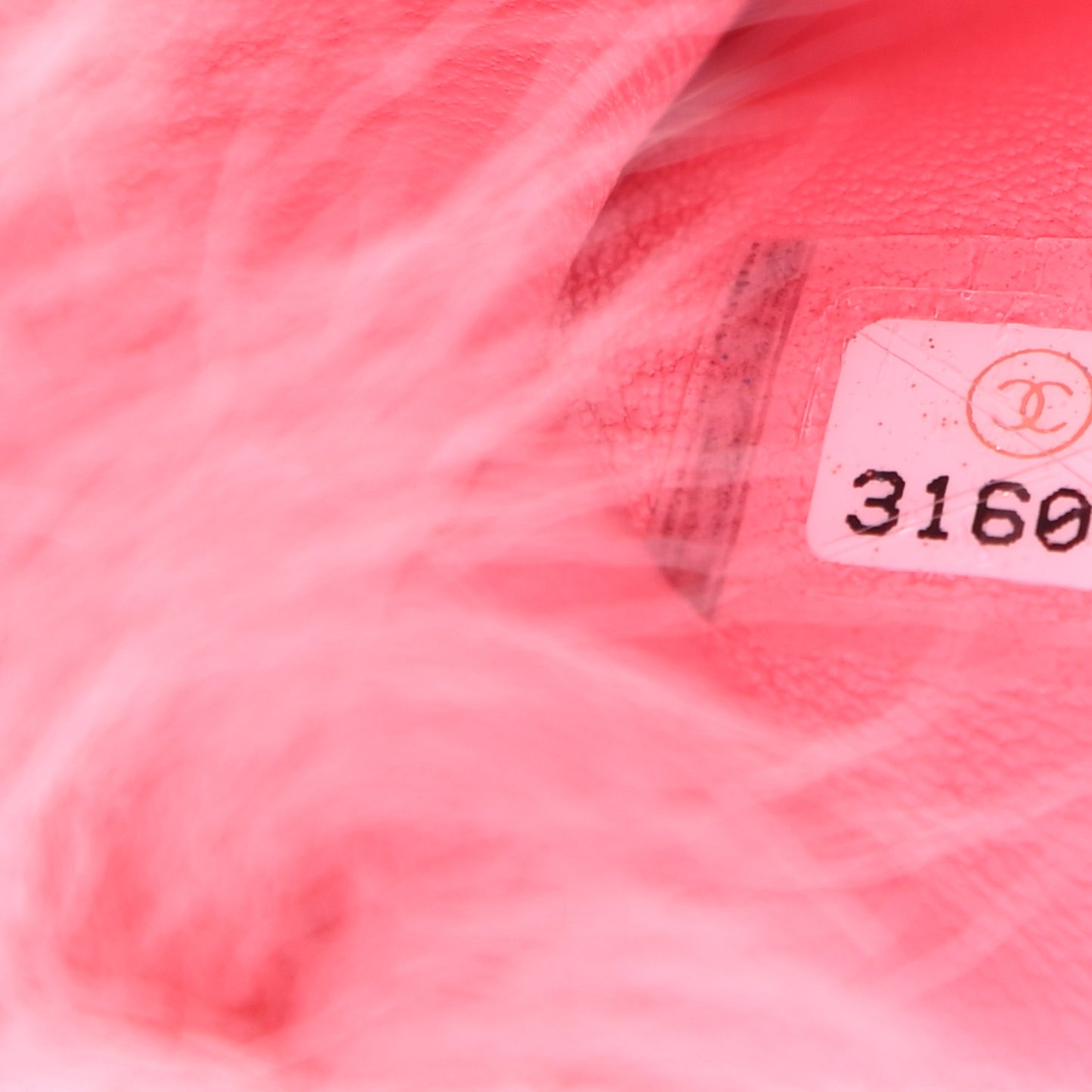 Shearling Lambskin CC Hook Card Holder Pink