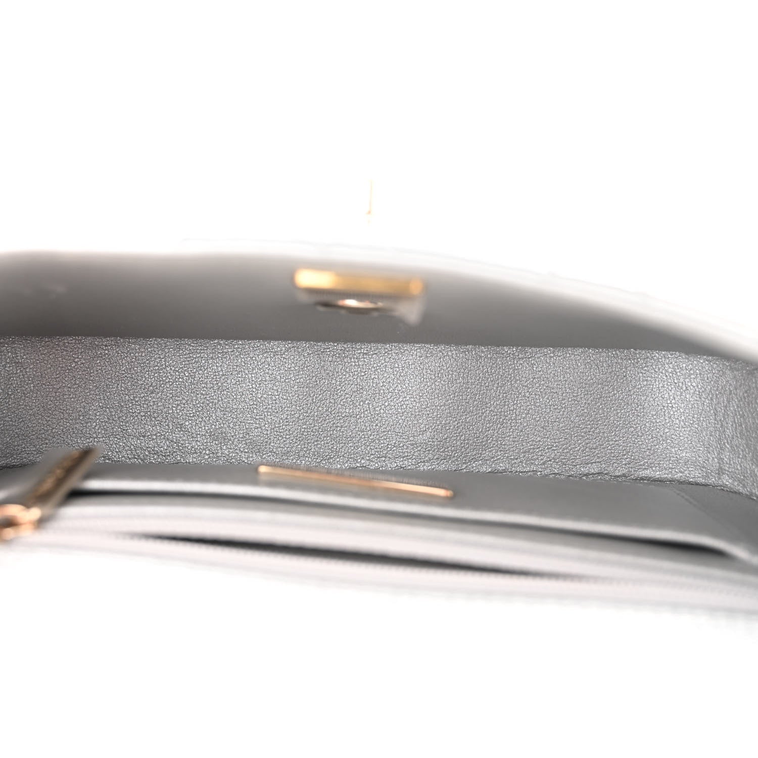 Chanel Mirror Calfskin Metallic Calfskin Quilted Hollywood Boulevard Mini Flap With Star Coin Purse Silver 6 of 11