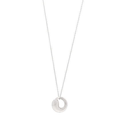 Tiffany Sterling Silver 17mm Elsa Peretti Eternal Circle Pendant Necklace 1 of 5