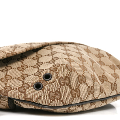 Gucci Monogram Large Belt Bag Beige Dark Brown 7 of 8