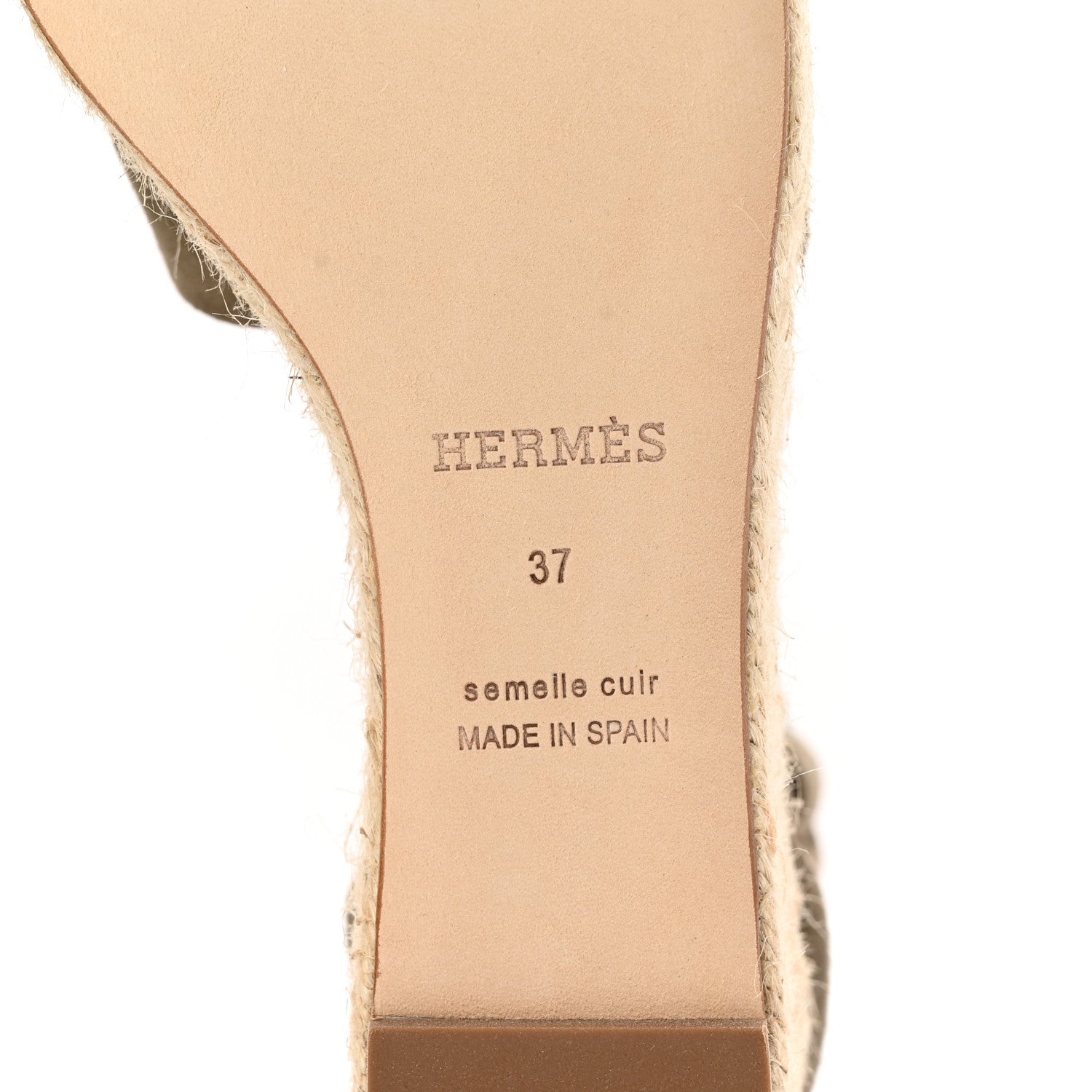 Hermes Suede Goatskin Elda Espadrille Wedge Sandals 37 Vert Toundra 6 of 11