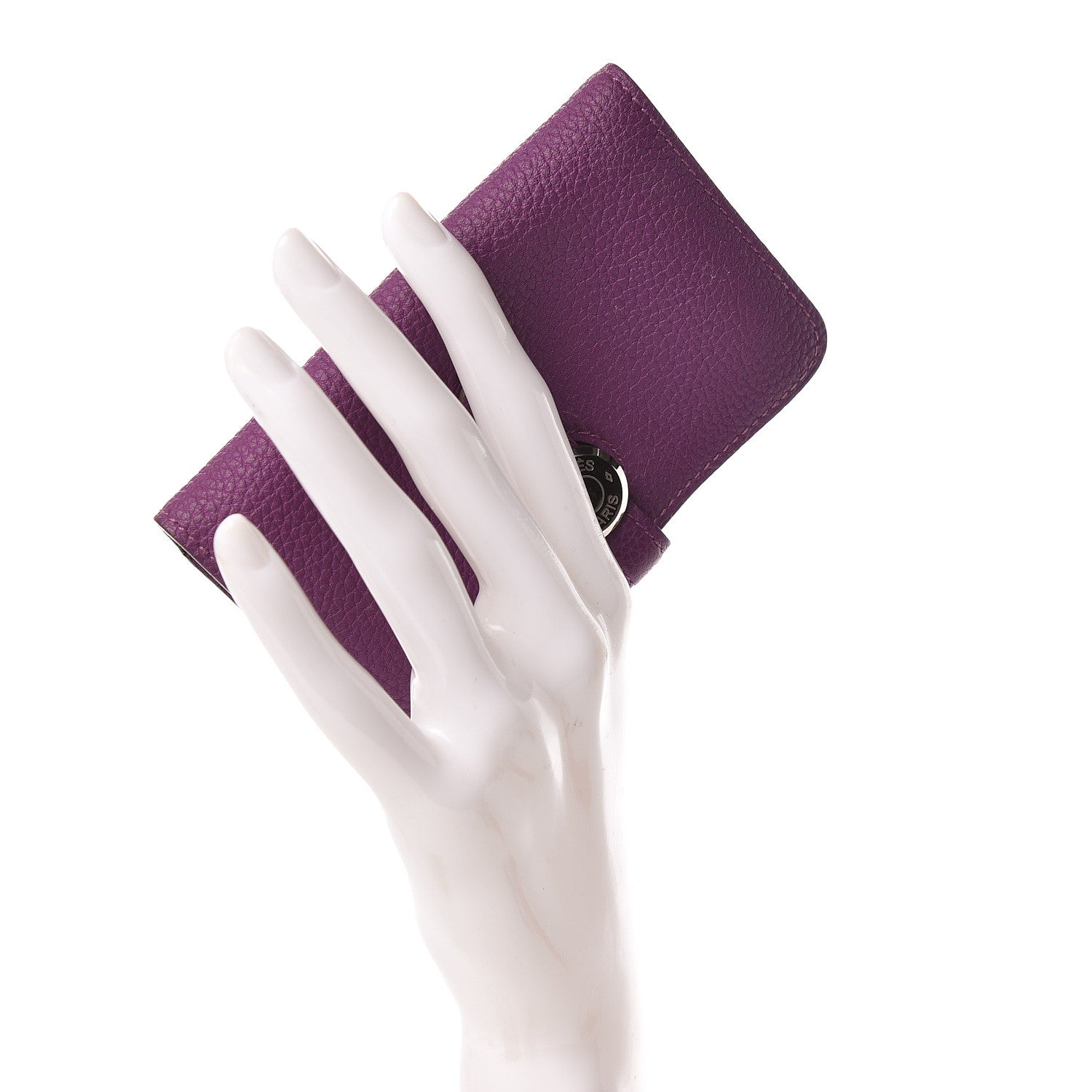 Hermes Togo Dogon Card Case Key Holder Anemone 2 of 11