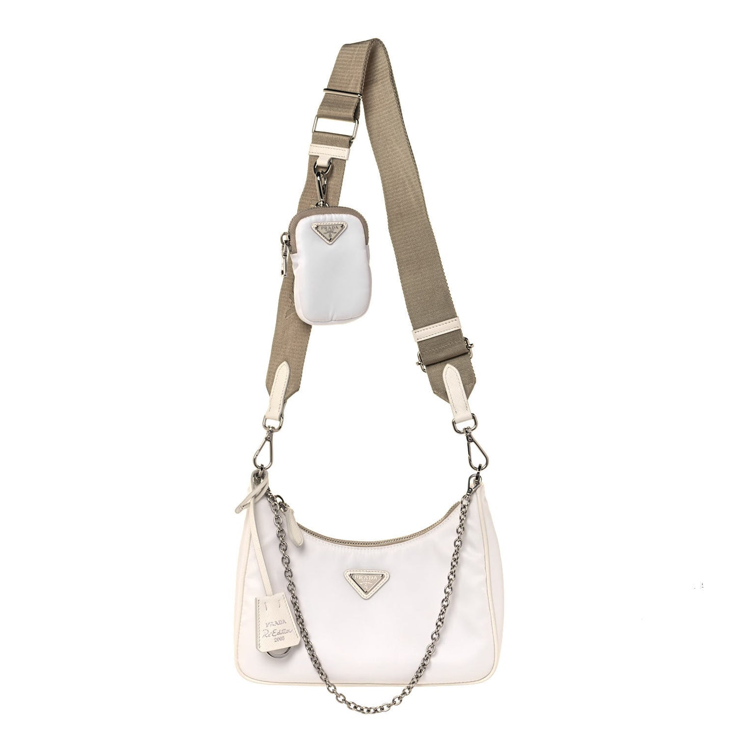 Nylon Re-Edition 2005 Shoulder Bag White