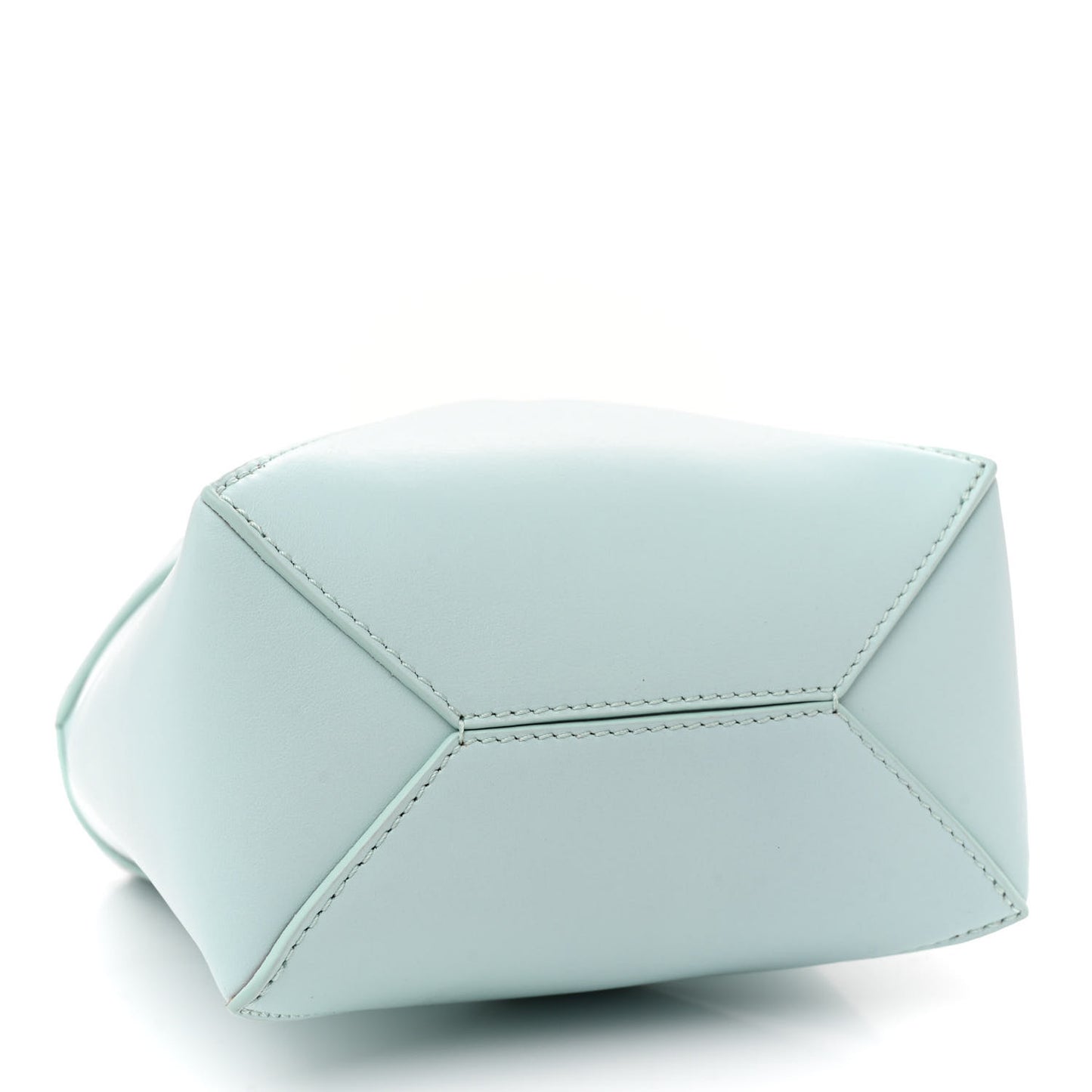 X SUNA FUJITA Shiny Calfskin Penguin Mini Puzzle Fold Tote Blue Iceberg