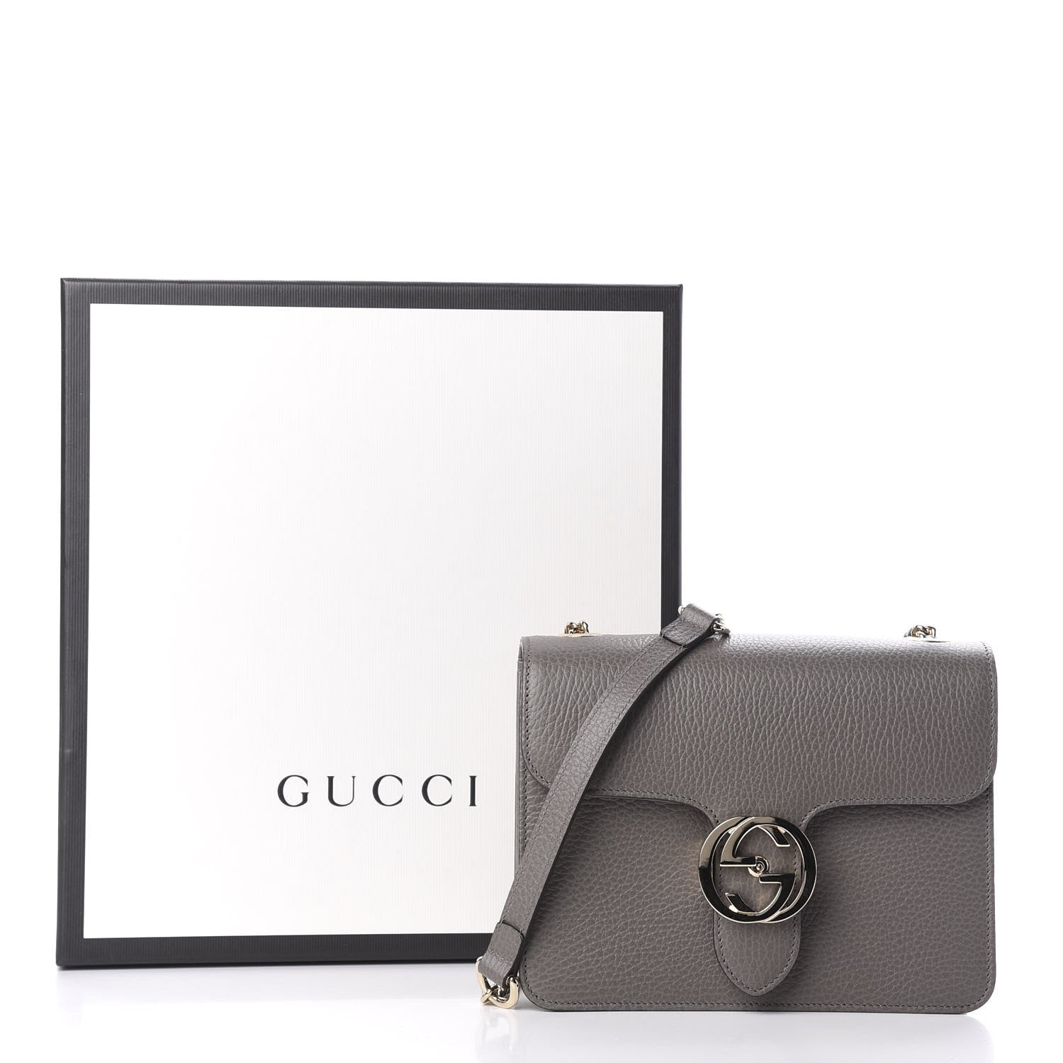 Gucci Dollar Calfskin Small Interlocking G Shoulder Bag Loess 10 of 10