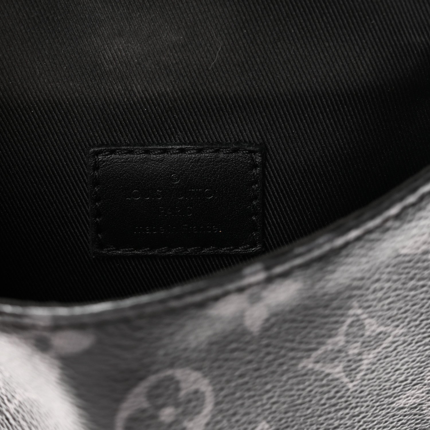 Louis Vuitton Monogram Eclipse Saumur Slingbag Black 6 of 9