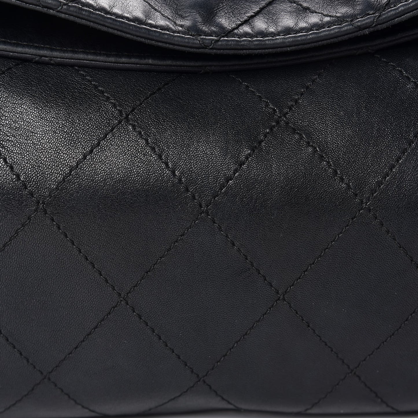 Lambskin Stitched Medium Ultimate Soft Tote Black