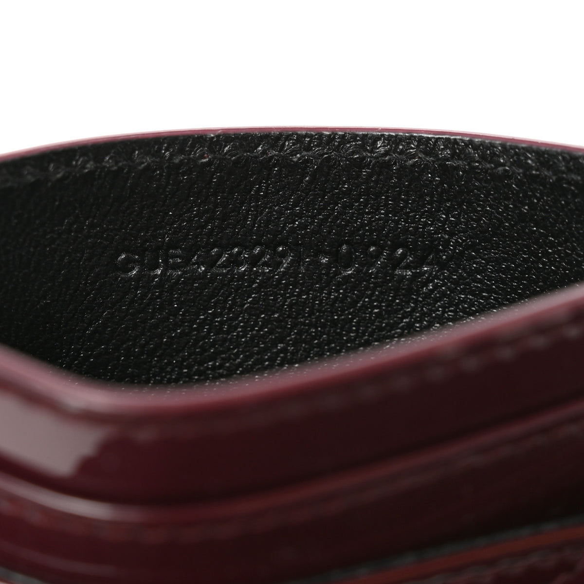 Saint Laurent Vernice Matelasse Chevron Monogram Credit Card Case Dark Red WIne 7 of 7