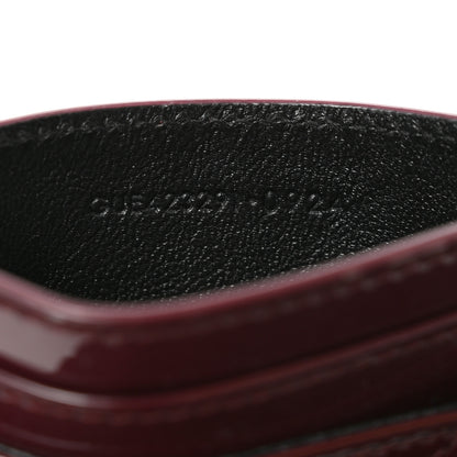 Saint Laurent Vernice Matelasse Chevron Monogram Credit Card Case Dark Red WIne 7 of 7