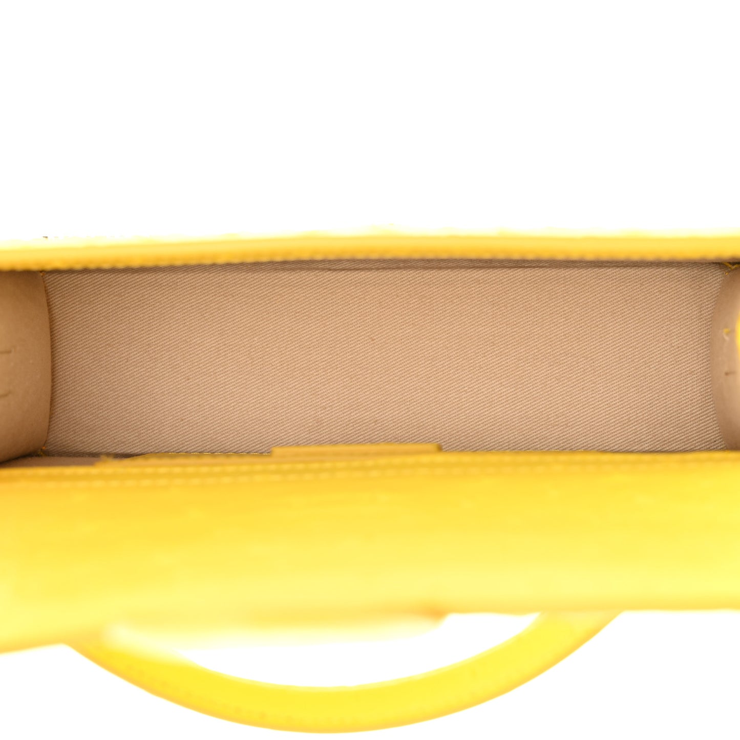 Calfskin Ostrich Embossed Le Grand Bambino Yellow