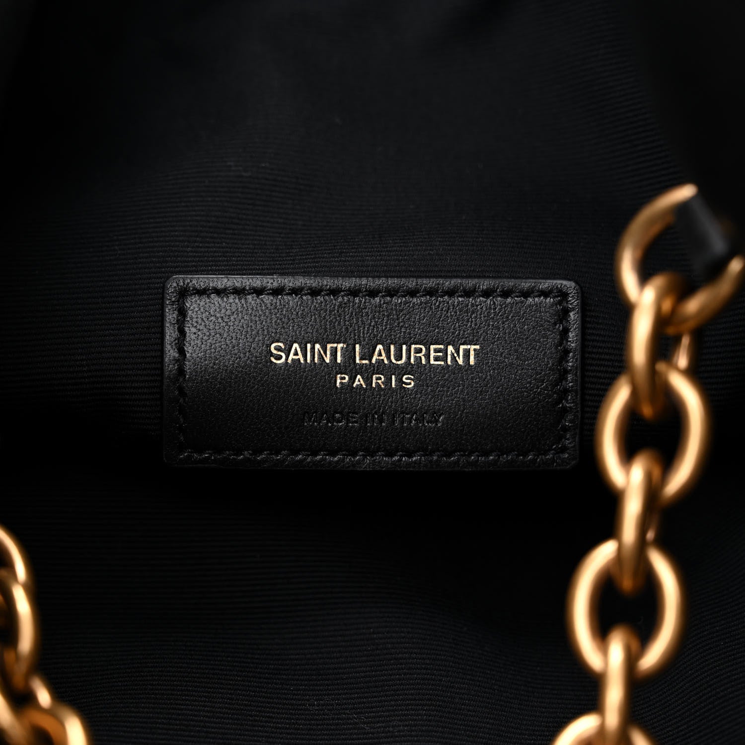 Saint Laurent SAINT LAURENT Lambskin Quilted Le Maillon Bucket Bag Black 5 of 9