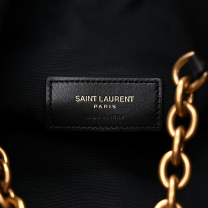 Saint Laurent SAINT LAURENT Lambskin Quilted Le Maillon Bucket Bag Black 5 of 9