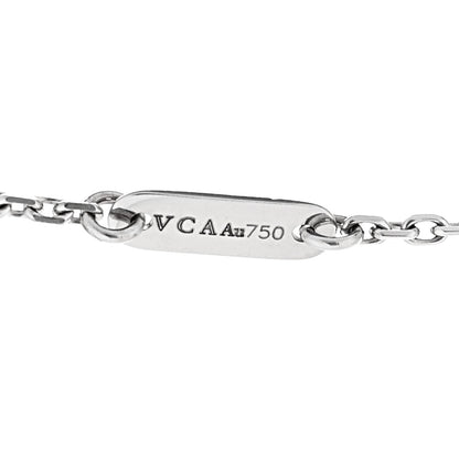 Van Cleef & Arpels 18K White Gold Turquoise Sweet Alhambra Butterfly Pendant Necklace 6 of 7