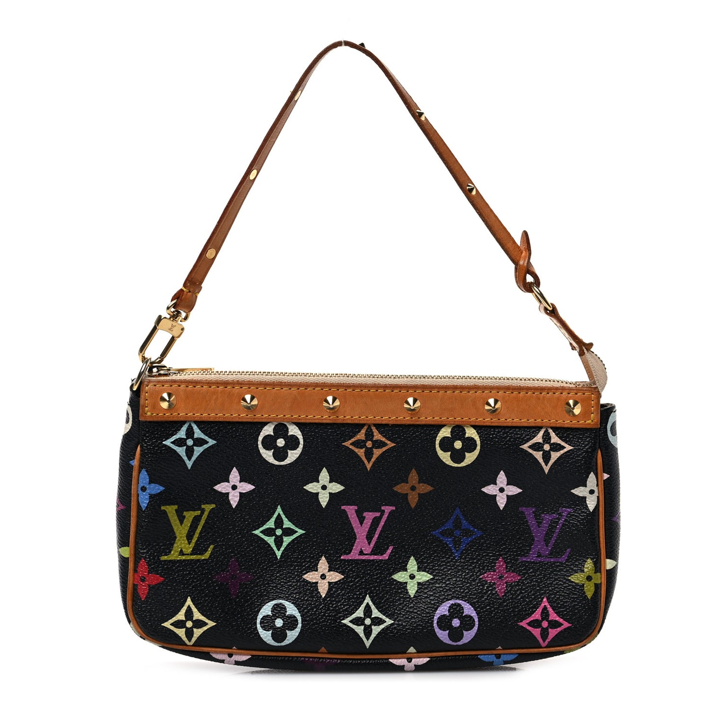 Monogram Multicolor Pochette Accessories Black
