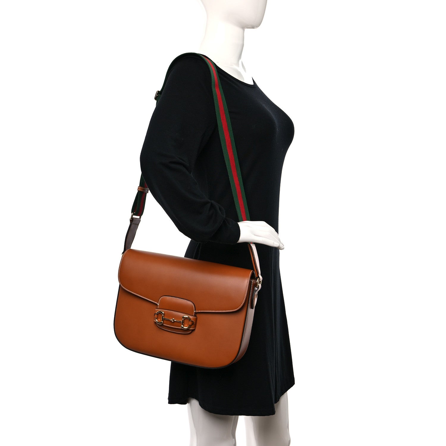 Gucci Calfskin Horsebit 1955 Shoulder Bag Tan 2 of 10