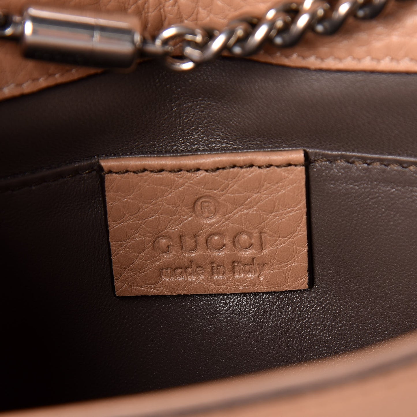 Calfskin Studded Small Miss Bamboo Shoulder Bag Camelia