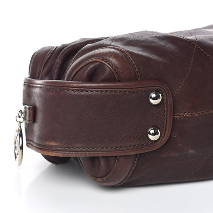 Chanel Calfskin Stitched Outdoor Ligne Bowler Brown 8 of 9